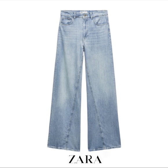 Zara Jeans Zara Wide Leg Full Length Jeans Poshmark